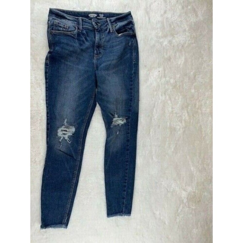 Old Navy Size 4 Womens Jeans Rockstar Super Skinny High Rise Stretch Distressed
